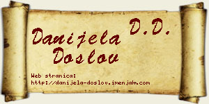 Danijela Došlov vizit kartica